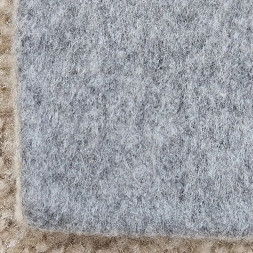 NWOT Reversible Wool Scarf Minimalist Modern Grey & Cream